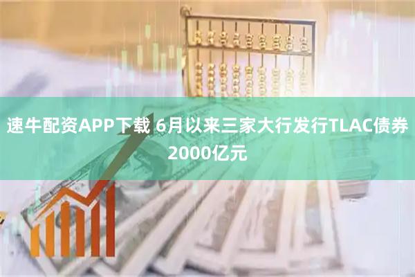 速牛配资APP下载 6月以来三家大行发行TLAC债券2000亿元