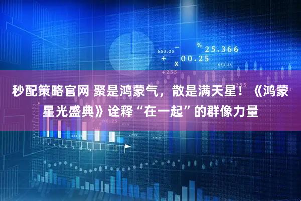 秒配策略官网 聚是鸿蒙气，散是满天星！《鸿蒙星光盛典》诠释“在一起”的群像力量